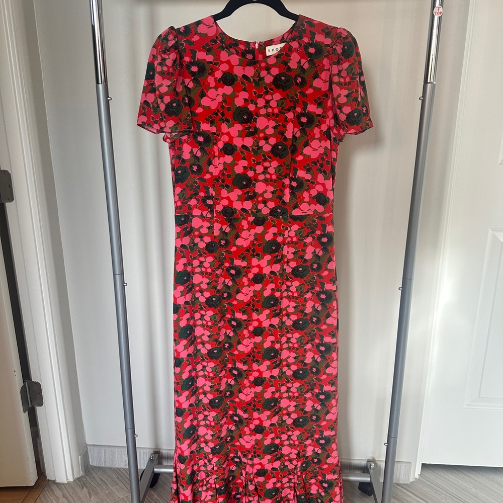 RHODE Lulani Dress in Flora Splash - Midi, Wedding, Graduation